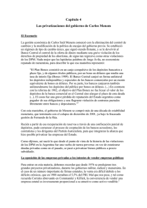 Capítulo 4 – Las privatizaciones del gobierno de Carlos Menem