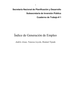 Índice de Generación de Empleo