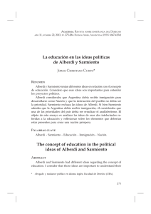 La educación en las ideas políticas de Alberdi y Sarmiento
