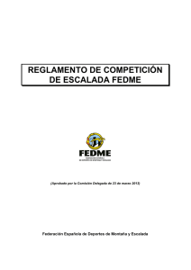 Reglamento de Competición de Escalada FEDME