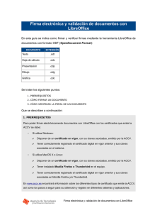Firma y validación de documentos en LibreOffice