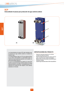Intercambiador de placas para producción de agua caliente