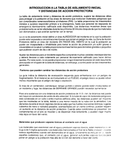 Y DISTANCIAS DE ACCIÓN PROTECTORA