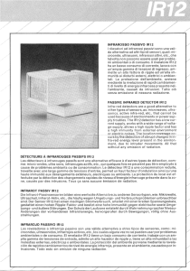iNFRAROSSO PASSIVO IR12 i riievatori ad infrarossi p`aseivi sono