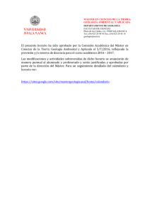 ºº El presente horario ha sido aprobado por la Comisión Académica