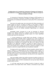 Consideraciones de la Asociación de Constructores Promotores de