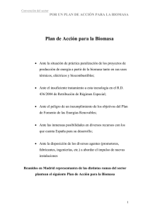 Por un Plan de Acción para la Biomasa