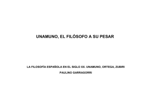 UNAMUNO, EL FILÓSOFO A SU PESAR