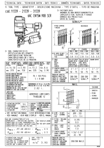 TECHNICAL DATA — TECHNISCHE DATEN — DATI TECNICI