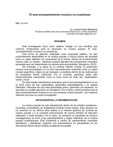 El auto-acompañamiento musical y su enseñanza
