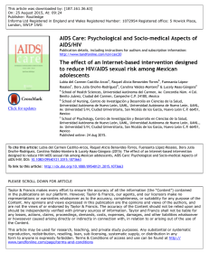 AIDS Care: Psychological and Socio