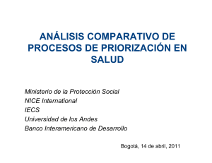 análisis comparativo de procesos de priorización en salud