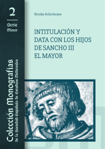 INTITULACIÓN Y DATA CON LOS HIJOS DE SANCHO III EL MAYOR