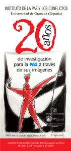 Cartel de "20 Años de Investigación de la Paz en Andalucía"