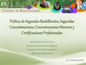 Presentación - Recinto Universitario de Mayagüez