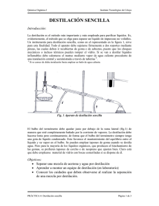 P4 DESTILACION SENCILLA - Instituto Tecnológico de Celaya