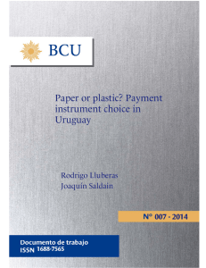 Paper or plastic? Payment instrument choice in Uruguay