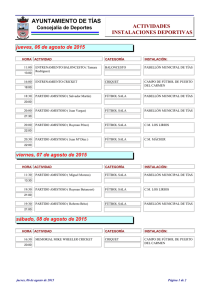 actividades instalaciones deportivas ayuntamiento de tías