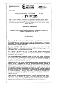 ÿþRESOLUCION 0001918-2015 - Ministerio de Transporte