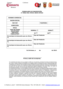 Ficha Inscripcion - Cámara Oficial de Comercio e Industria de
