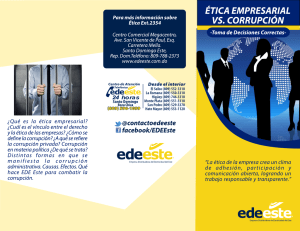 Brochure Ética Empresarial VS Corrupción
