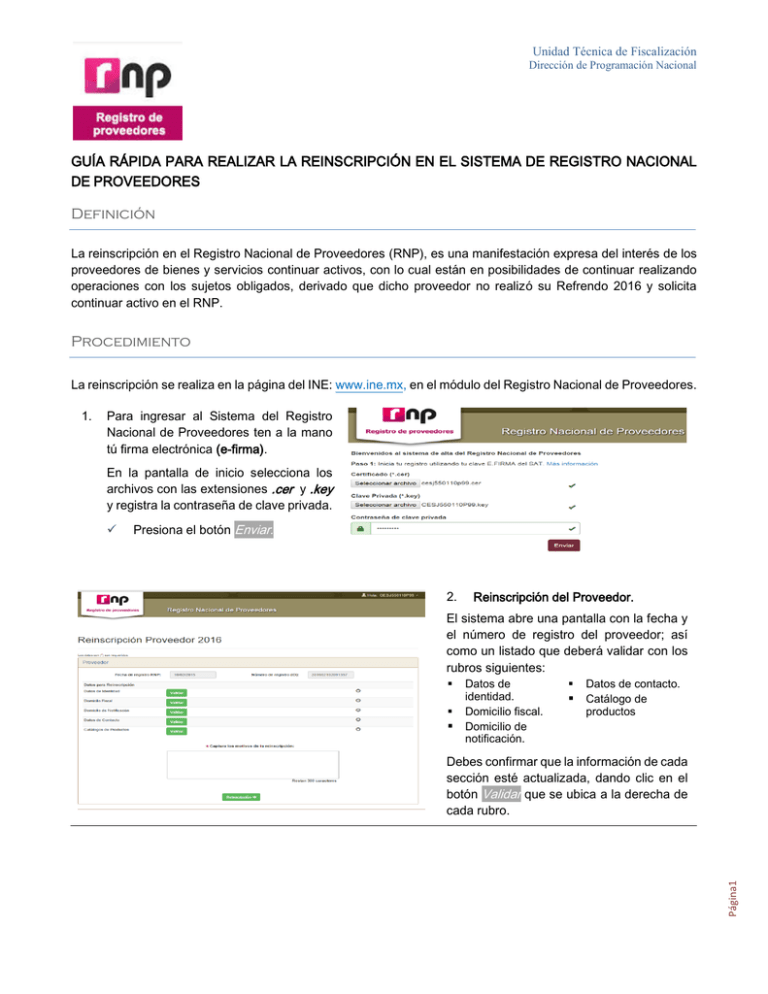 Procedimiento De Reinscripción