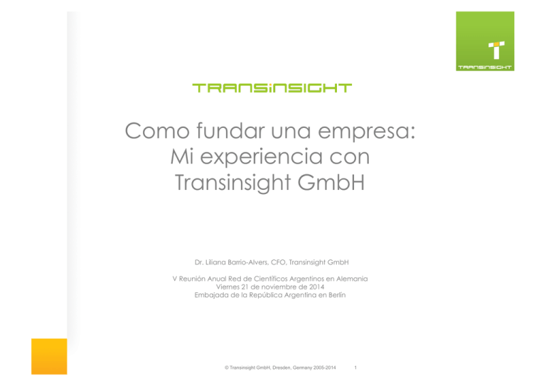 Como Fundar Una Empresa Mi Experiencia Con Transinsight Gmbh