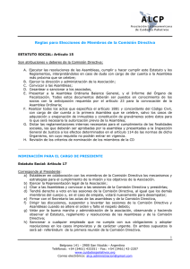 Reglas para Elecciones de Miembros de la Comisión Directiva