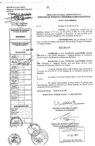 REPÚBLICA DE CHILE ` - Ministerio de Relaciones Exteriores MCG