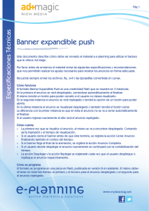 Banner expandible push