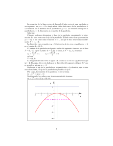 Encontrar la ecuación de una parábola dada la directriz y el lado recto