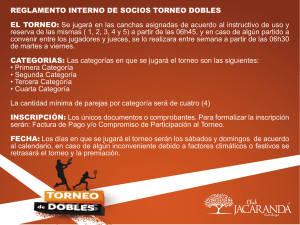 reglamento torneo Dobles