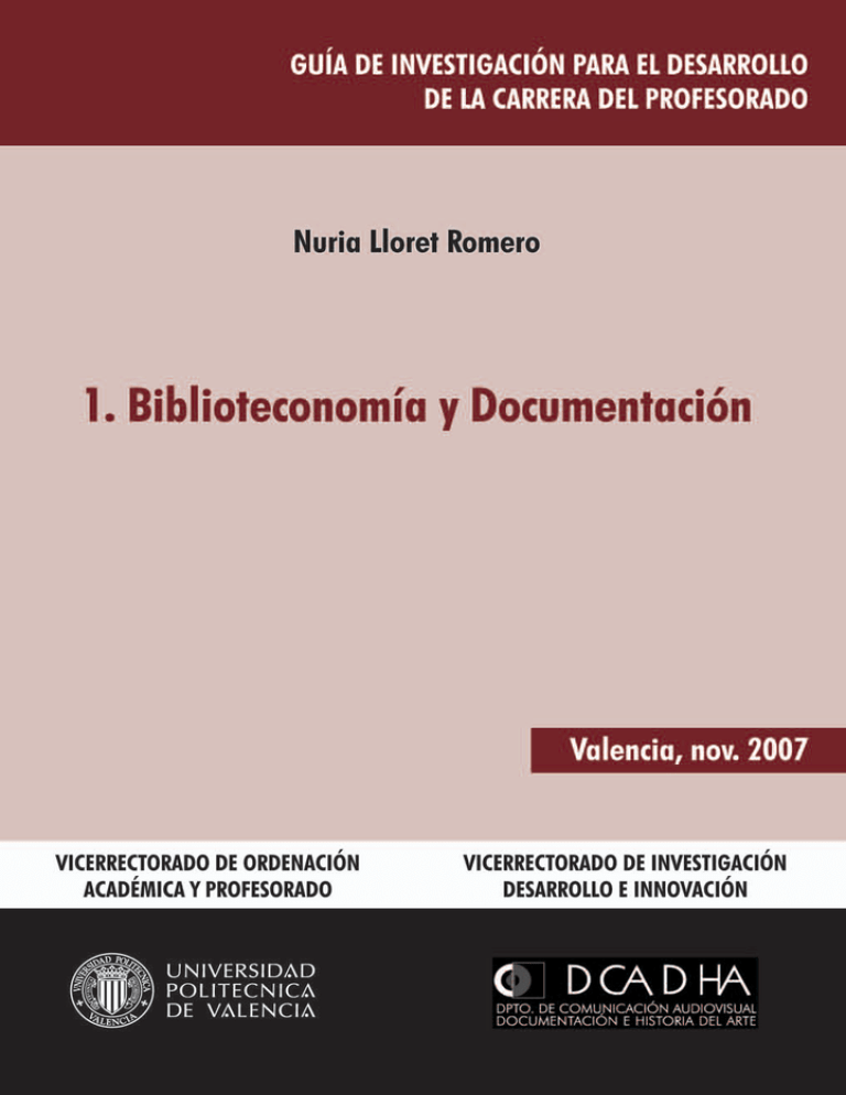1. Biblioteconomía y Documentación