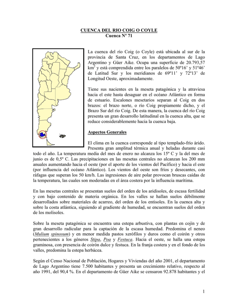 71 cuenca del rio coile o coig