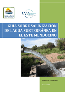 guía sobre salinización del agua subterránea en el este mendocino