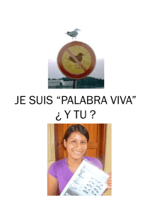 JE SUIS “PALABRA VIVA” ¿ Y TU ?