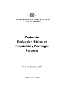 Protocolo Evaluaci&oacute;n Psiquiatr&iacute;a y Psicolog&iacute;a Forense
