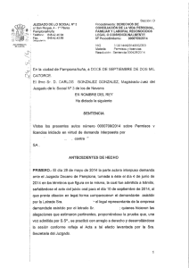 Sentencia J Social Pamplona 12 septiembre de 2014.