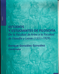 La Escuela de Altos Estudios y la Facultad de Filosofía y Letras