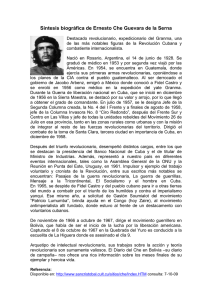 Síntesis biográfica de Ernesto Che Guevara de la Serna