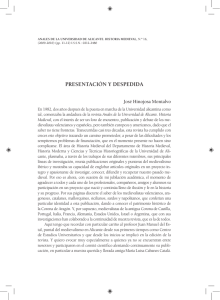 presentación y despedida - publicar en la Universidad de Alicante