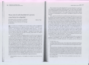 Notas sobre la individualidad de la persona