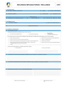 Solicitud de Recursos Impugnatorios / Reclamos