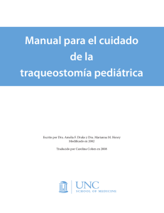 Manual para el cuidado de la traqueostomía pediátrica
