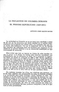 LA ESCLAVITUD EN COLOMBIA`DURÁNTE .