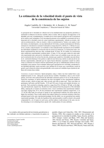 La estimación de la velocidad desde el punto de vista de la
