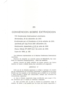 Convención sobre Extradición - Ministerio de Relaciones Exteriores