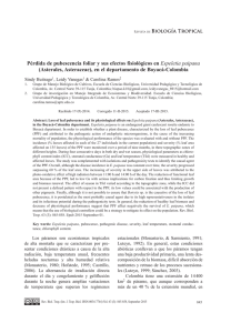 Pérdida de pubescencia foliar y sus efectos fisiológicos en