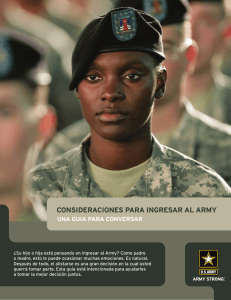 ConsideraCiones para ingresar al army