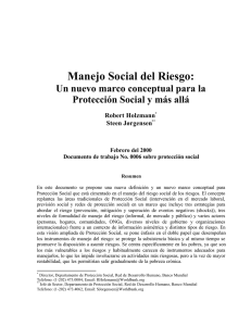 Manejo Social del Riesgo: